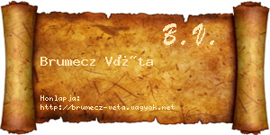 Brumecz Véta névjegykártya
